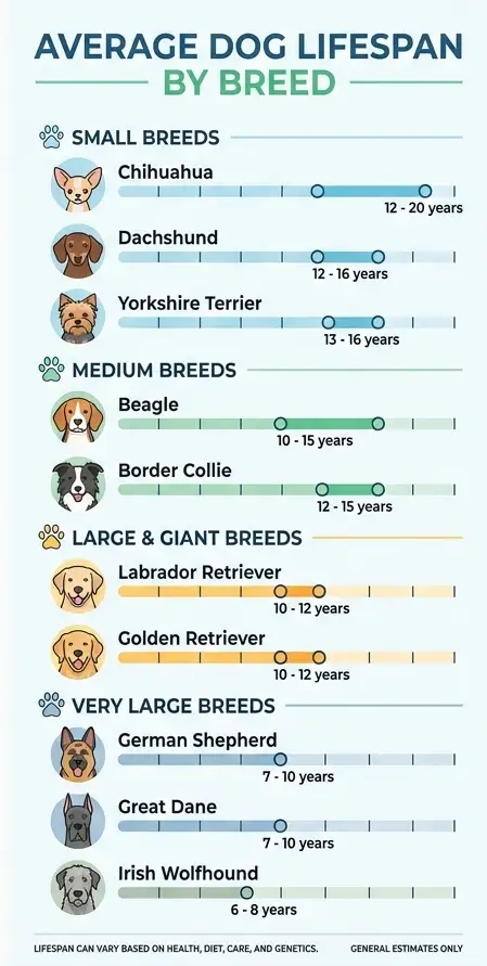 Dog Lifespan by Breed